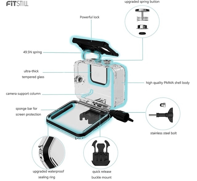  قاب ضد آب GoPro تا عمق 60 متر 