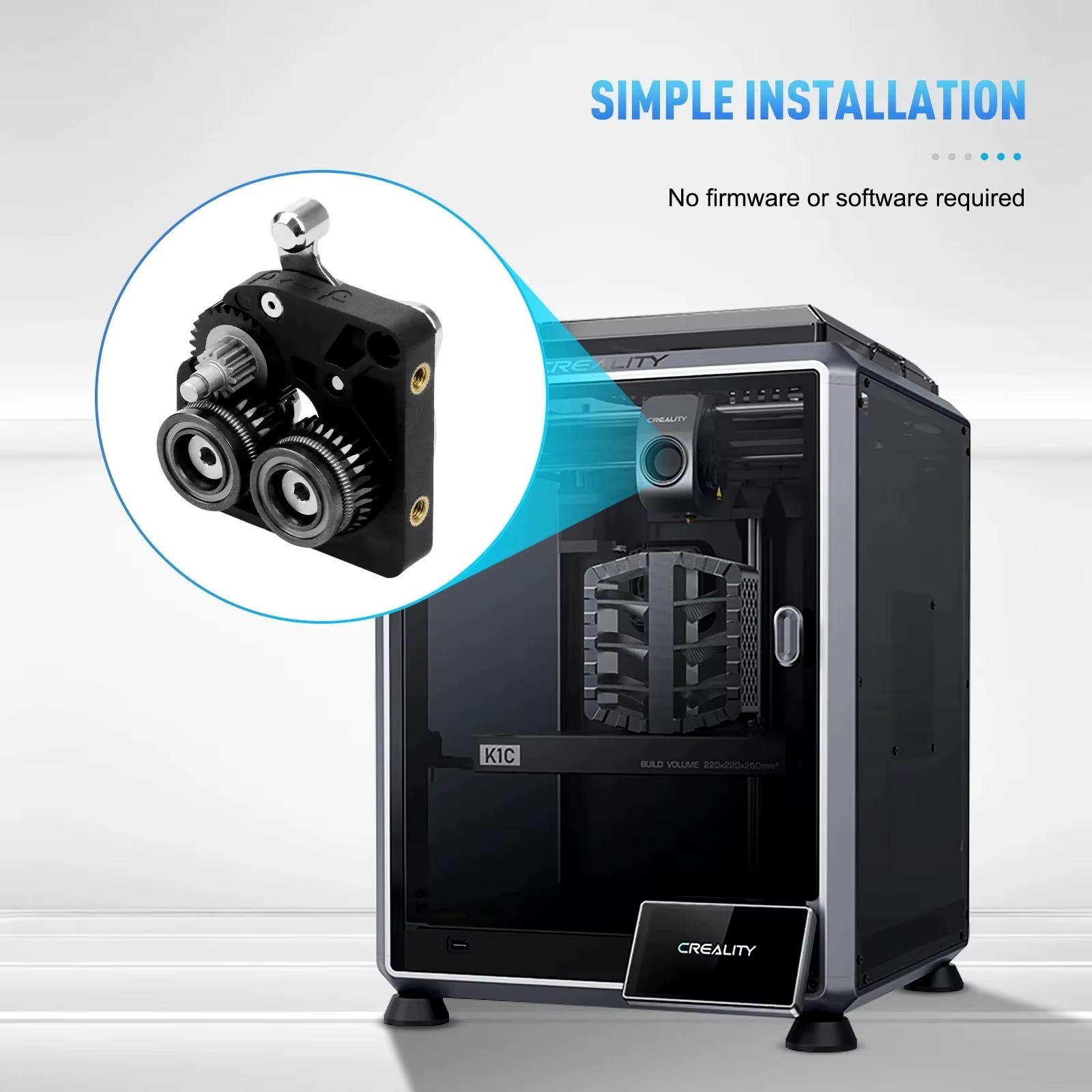 چرخدنده تمام فلزی اکسترودر – سازگار با Creality K1 / K1C و Ender 3 V3