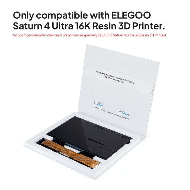 صفحه نمایش LCD مونوکروم الگو مدل Elegoo Saturn 4 Ultra ۱6K