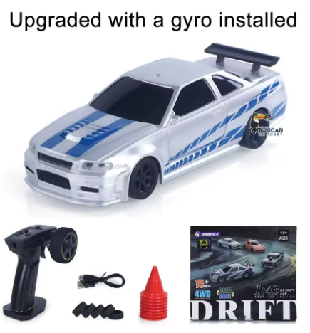 ماشین کنترلی دریفت مقیاس 1/43 مدل skyline دارای جایرو