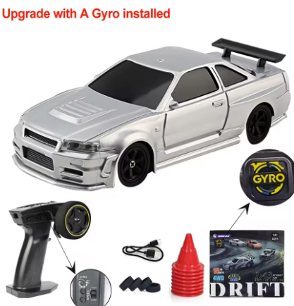 ماشین کنترلی دریفت مقیاس 1/43 مدل skyline دارای جایرو