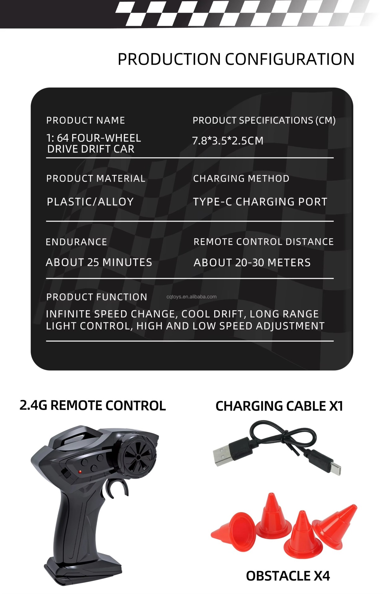 ماشین کنترلی دریفت مینی ۱:۶۴